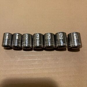 Craftsman 3/8” Drive, 6 point laser etched sockets